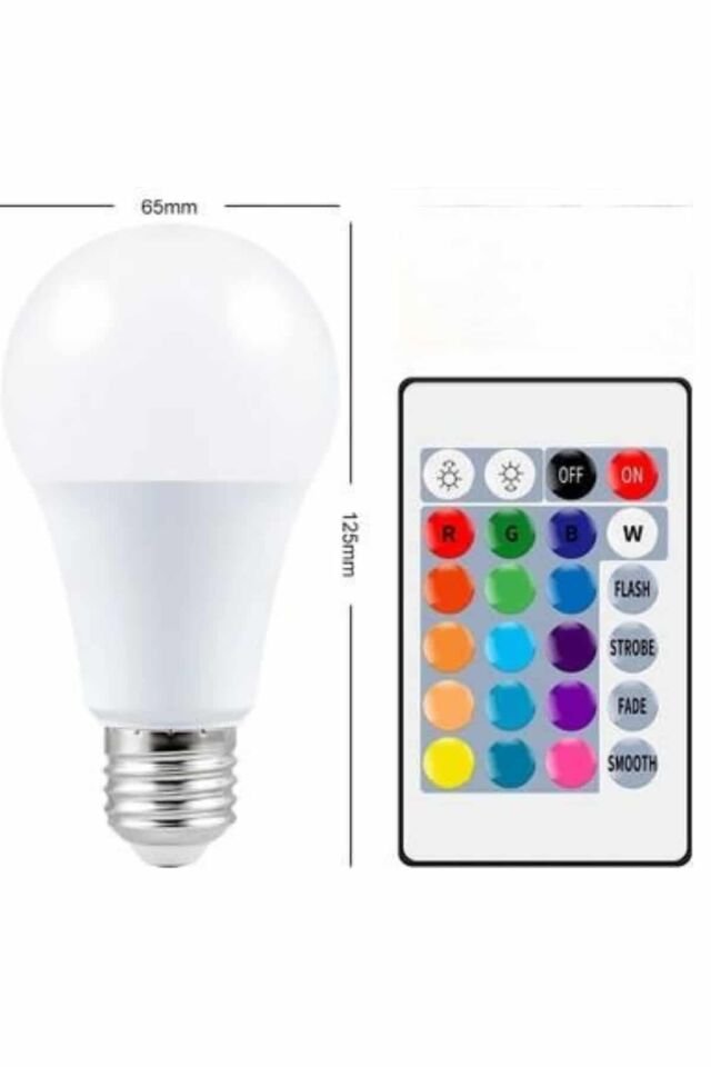 Ambiyans Aydınlatma RGB Led Lamba Kumandalı Renk Değiştirebilen - Lisinya
