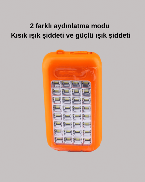 Gold Silver GS-875 Outdoor Powerbank & Işıldak – Güneş Paneli, 32 LED, 10000 mAh, Çift Çıkış