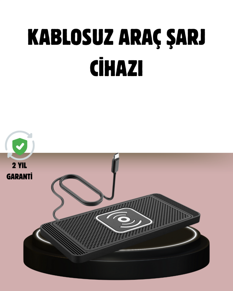 Manyetik Kablosuz Araç Şarj Cihazı – Hızlı Şarj, Kaymaz Taban, Güvenli Kullanım - Lisinya
