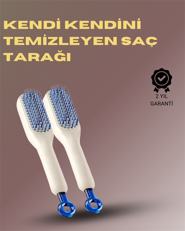 Kendini Temizleyen Masajlı Saç Tarağı – Anti-statik, Ergonomik Tasarım - Lisinya
