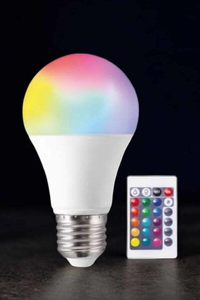 Renk Değiştirebilen RGB Işıklı Led Ampul A+Enerji 15 Watt Led Işık - Lisinya