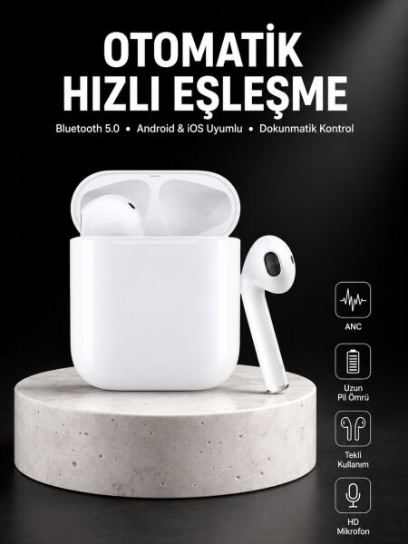 Yeni Nesil Dokunmatik Kontrol Çağrı Cevaplayabilen Kablosuz Bluetooth Kulaklık - Lisinya