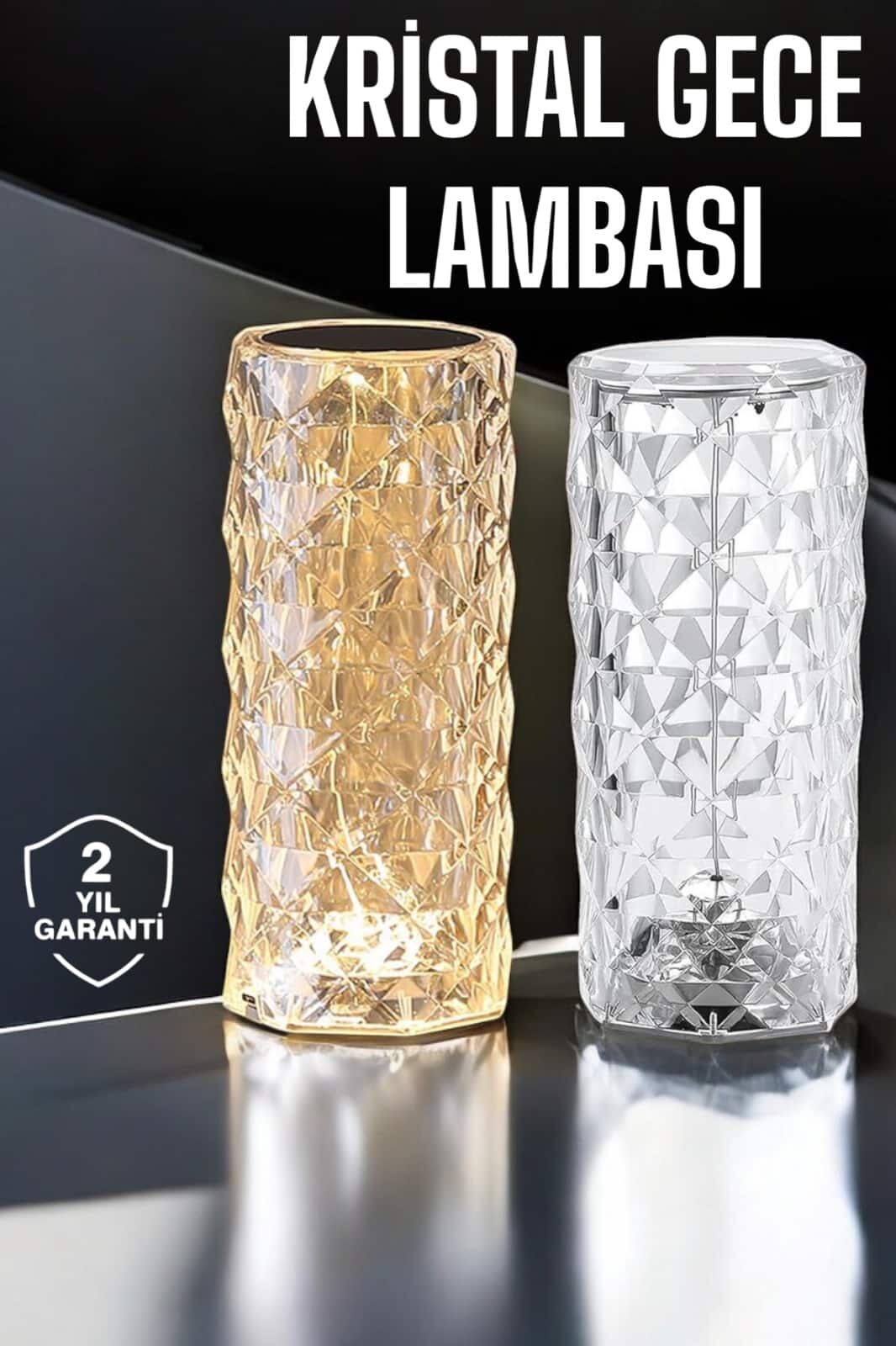 YamanHobi RGB Kristal Aydınlatma Lambası Uzaktan Kumandalı Gece Lambası