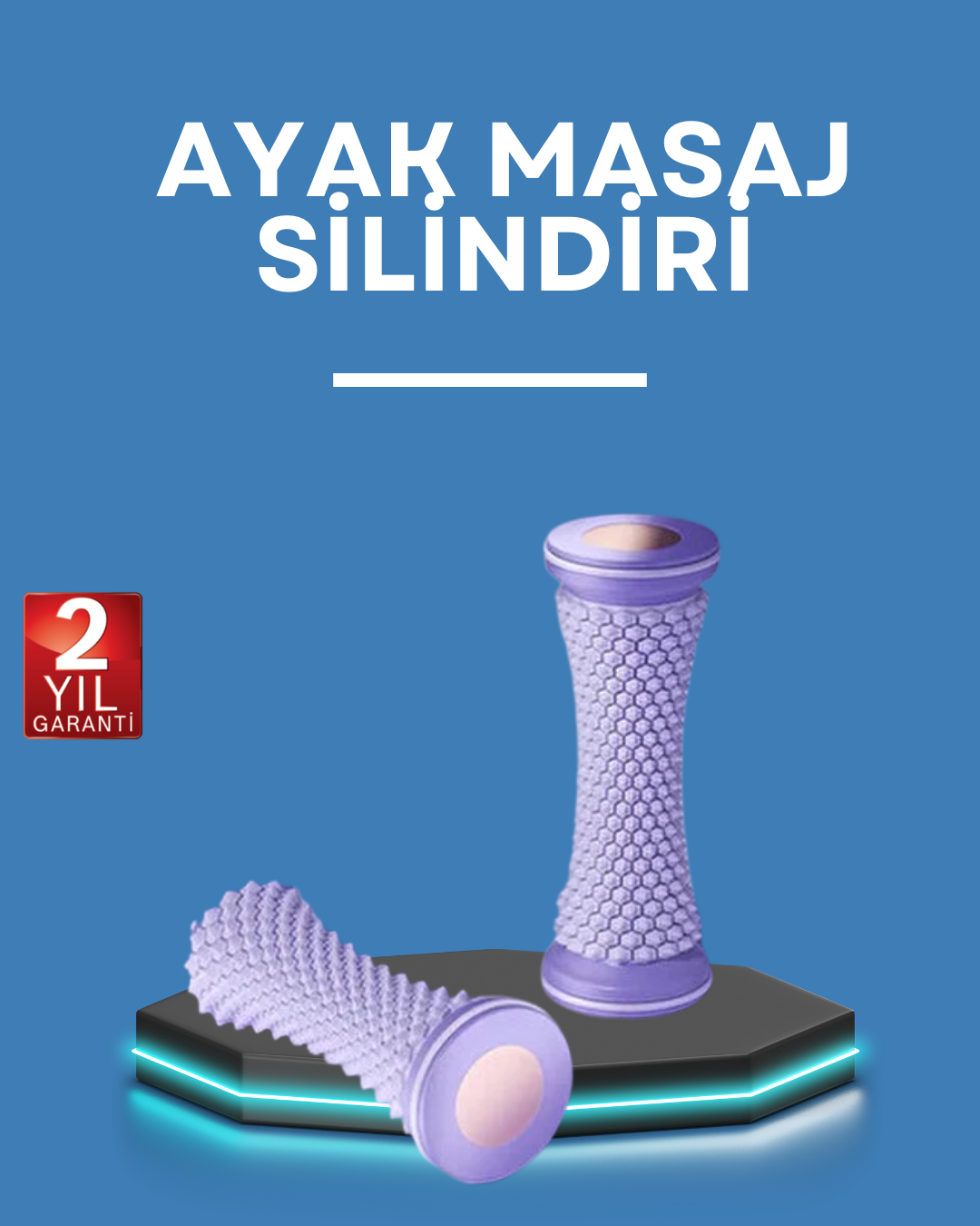 Ayak Masaj Rulosu Akupresur Silindir Kas Gevşetici Taşınabilir - Lisinya