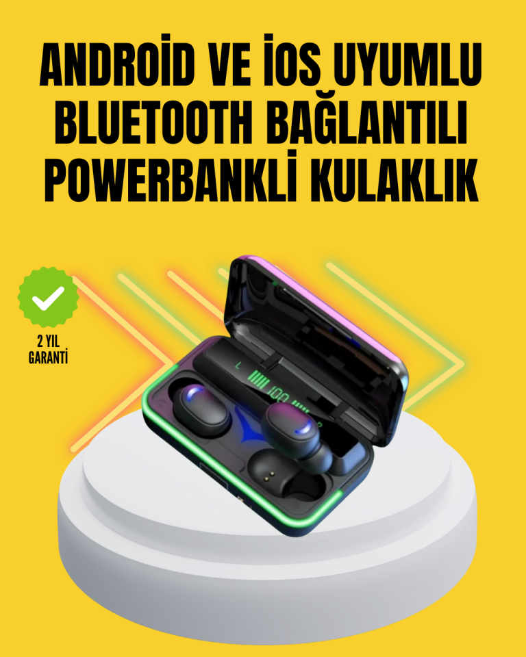 E10 Powerbanklı Bluetooth Kulaklık Oyun Modu ve Şık Tasarım - Lisinya
