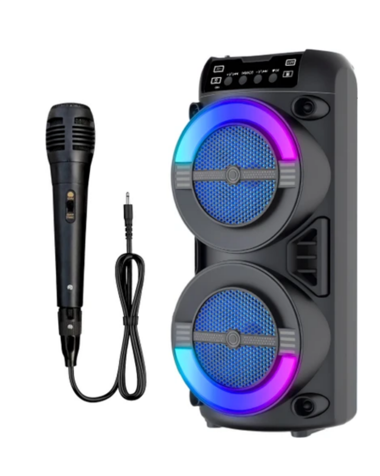 Taşınabilir Bluetooth Hoparlör RGB Işık Efektli Stereo Ses - Lisinya