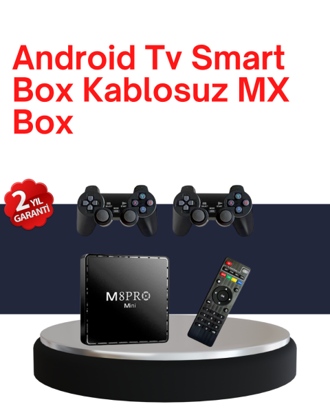 Retro Oyun Konsollu Akıllı Android TV Kutusu