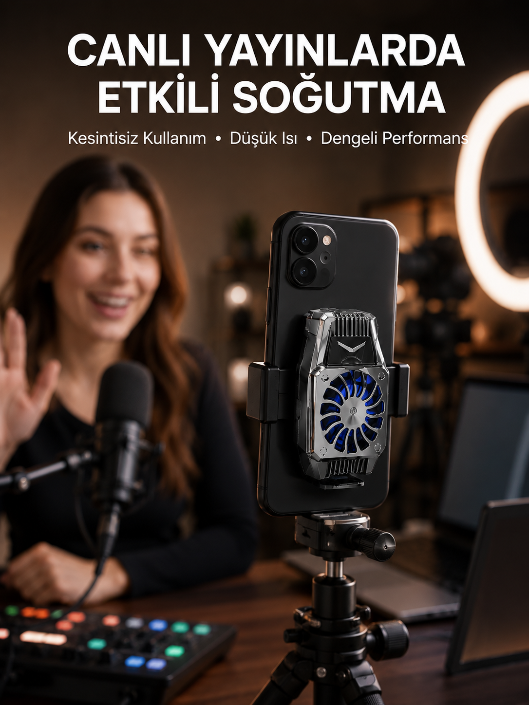Telefon Soğutucu Fan Güçlü Hava Akışı ile Etkili Soğutma - Lisinya