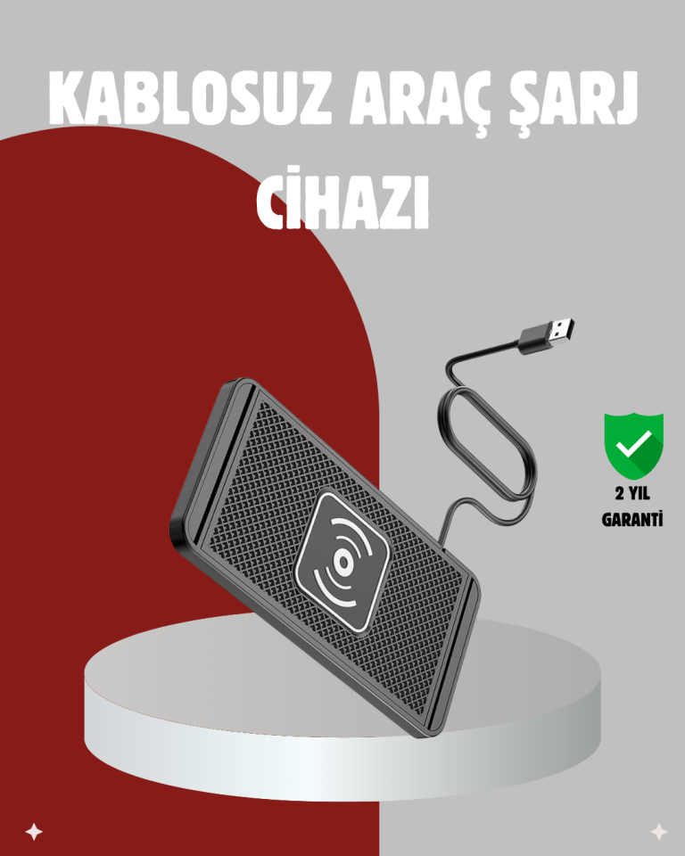 Hızlı Kablosuz Araç Şarj Cihazı – Manyetik Pad, Aşırı Isınma Korumalı - Lisinya