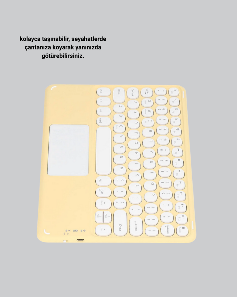 Kablosuz Bluetooth Klavye – Slim Taşınabilir Tasarım - YamanHobi