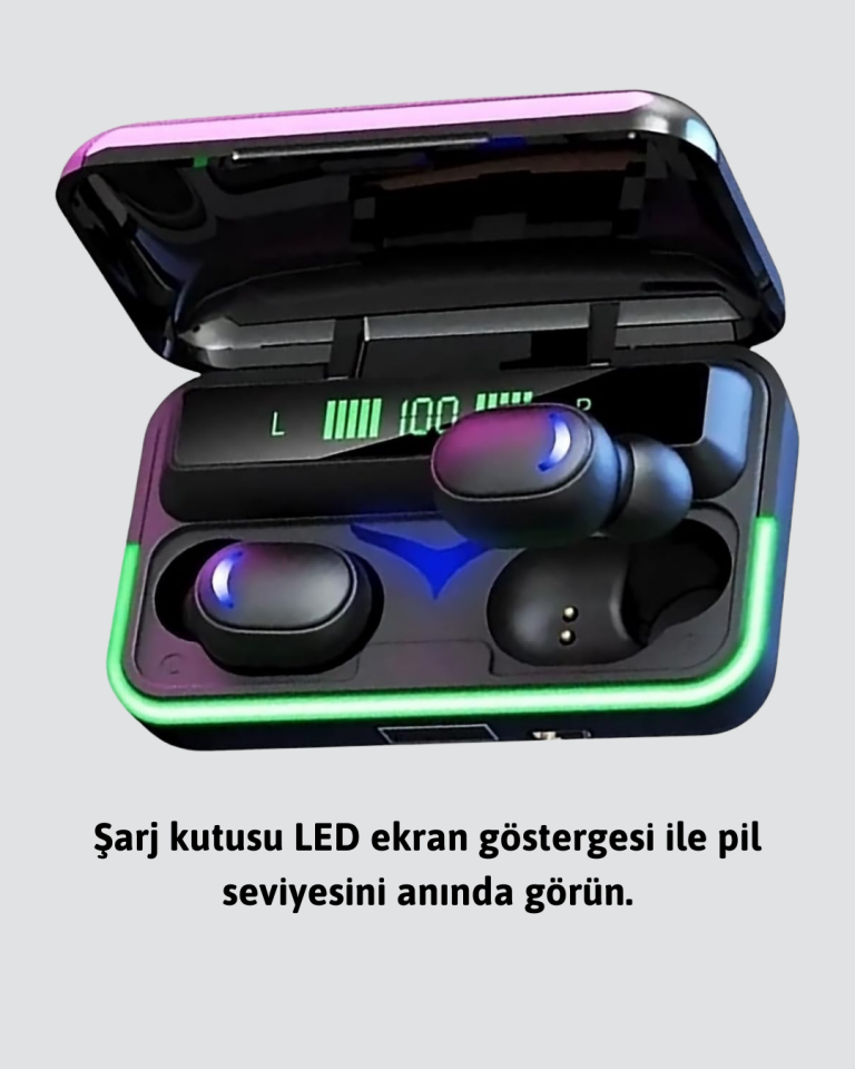 Oyun Modlu E10 Bluetooth Kulaklık Powerbank ve LED Ekranlı - Lisinya