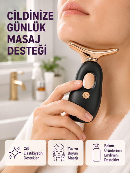 Yüz ve Göz Altı Masaj Cihazı – Kırışıklık Karşıtı & Nemlendirici Etki Destekli - Lisinya