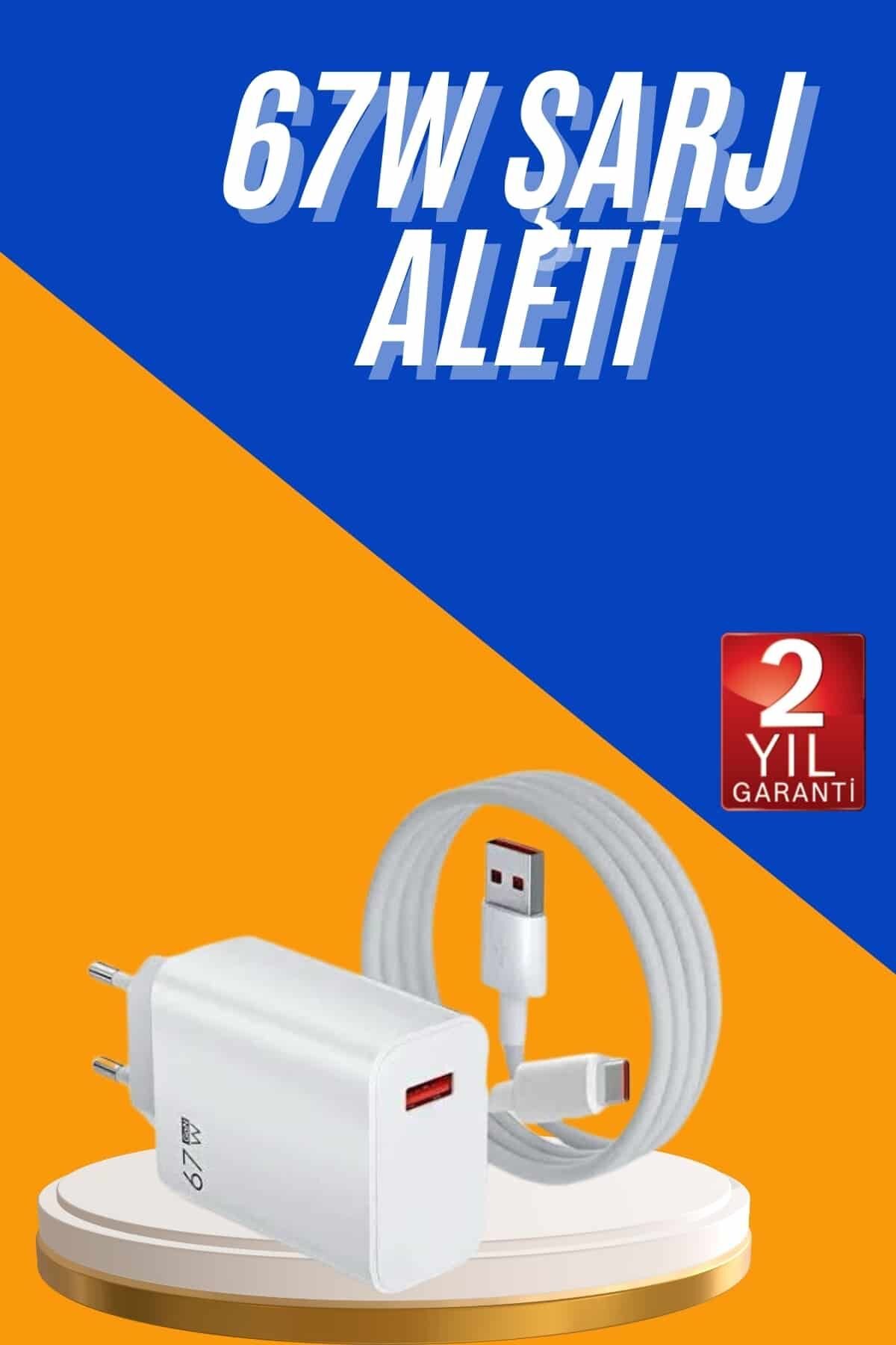 YamanHobi 67W Type-C Hızlı Şarj Adaptörü USB-C Kablolu Turbo Şarj Cihazı