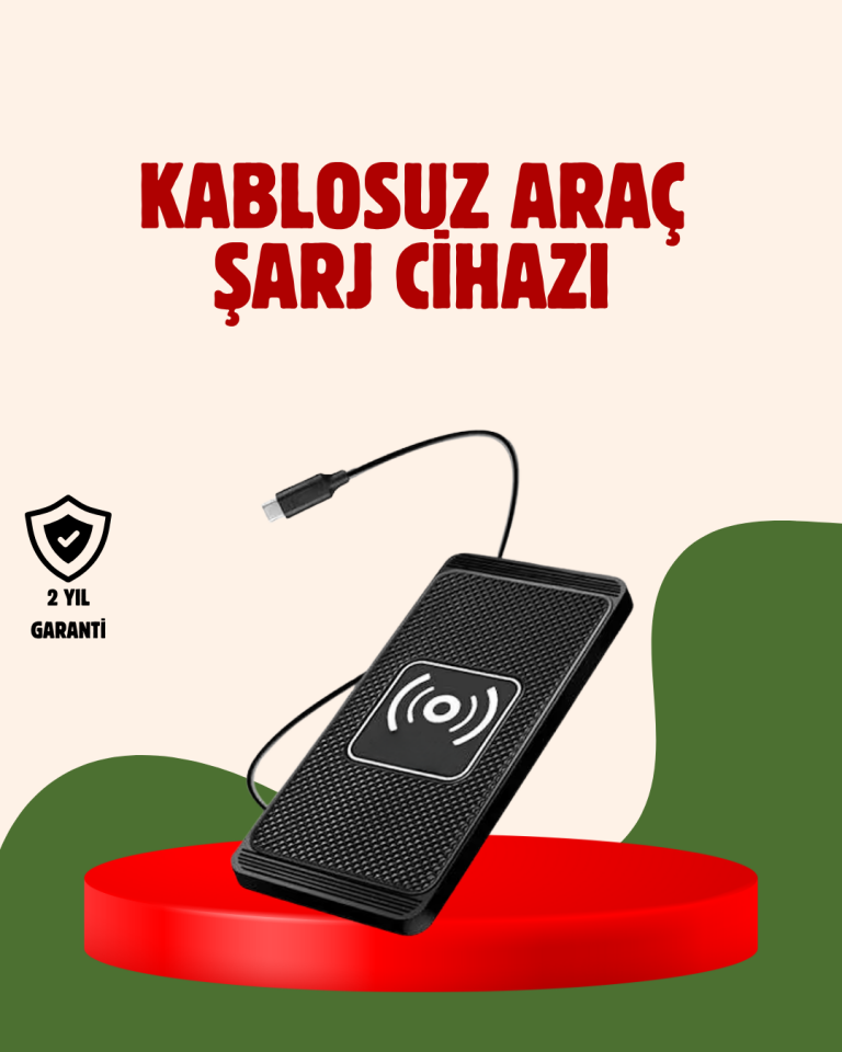 Kablosuz Manyetik Araç Şarj Pedi – Hızlı, Güvenli, Isınma Korumalı Tasarım - Lisinya