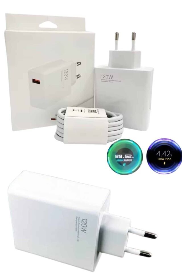 YamanHobi 120W USB-C Hızlı Şarj Adaptörü Type-C Kablolu Süper Hızlı Şarj Cihazı