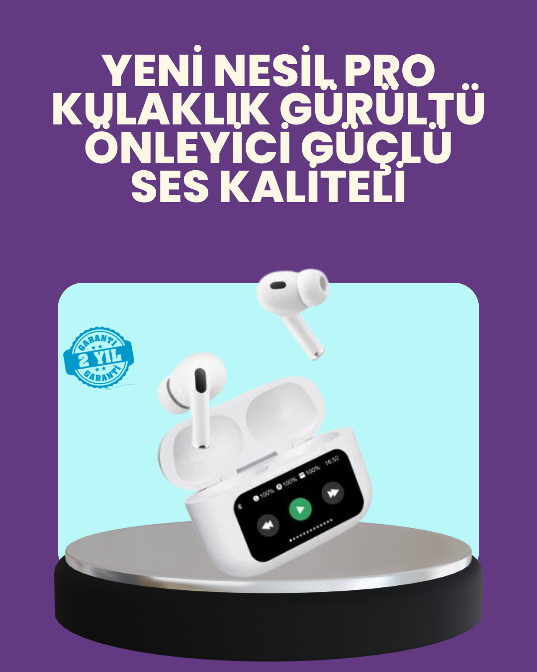 Tüm Telefonlarla Uyumlu ANC Özellikli Dokunmatik Bluetooth Kulaklık - Lisinya