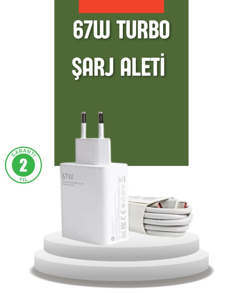 YamanHobi 67W Hızlı Şarj Adaptörü Type-C Lightning Kablolu Şarj Cihazı