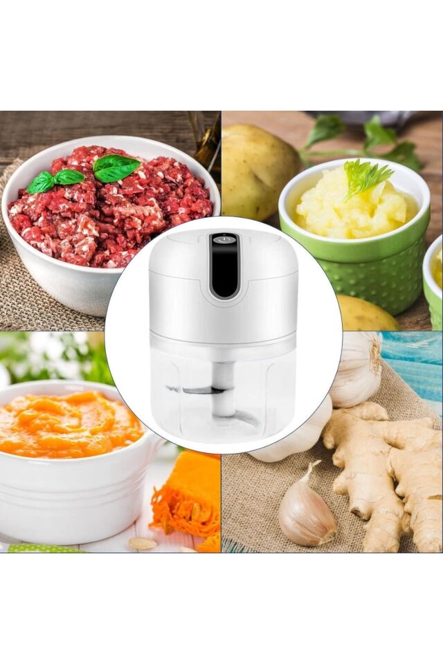 Rondo Doğrayıcı 250 ML Taşınabilir USB Şarjlı Pratik El Rondo Blender - Lisinya