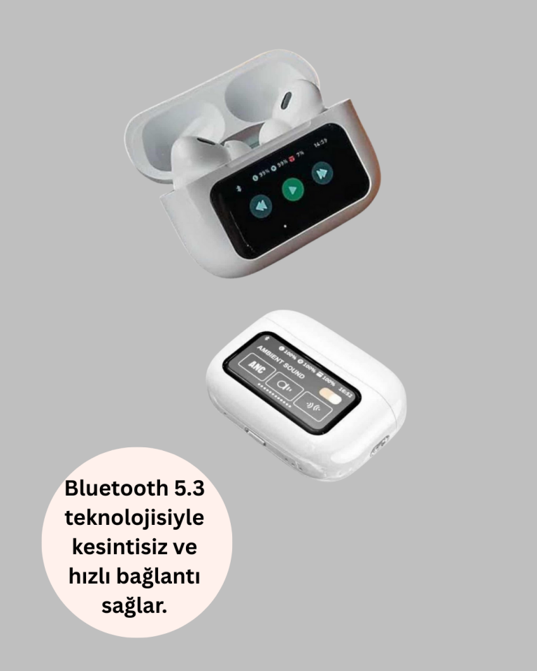 Dokunmatik Kontrollü Gürültü Önleyici Bluetooth Kulaklık Şarj Göstergeli - Lisinya