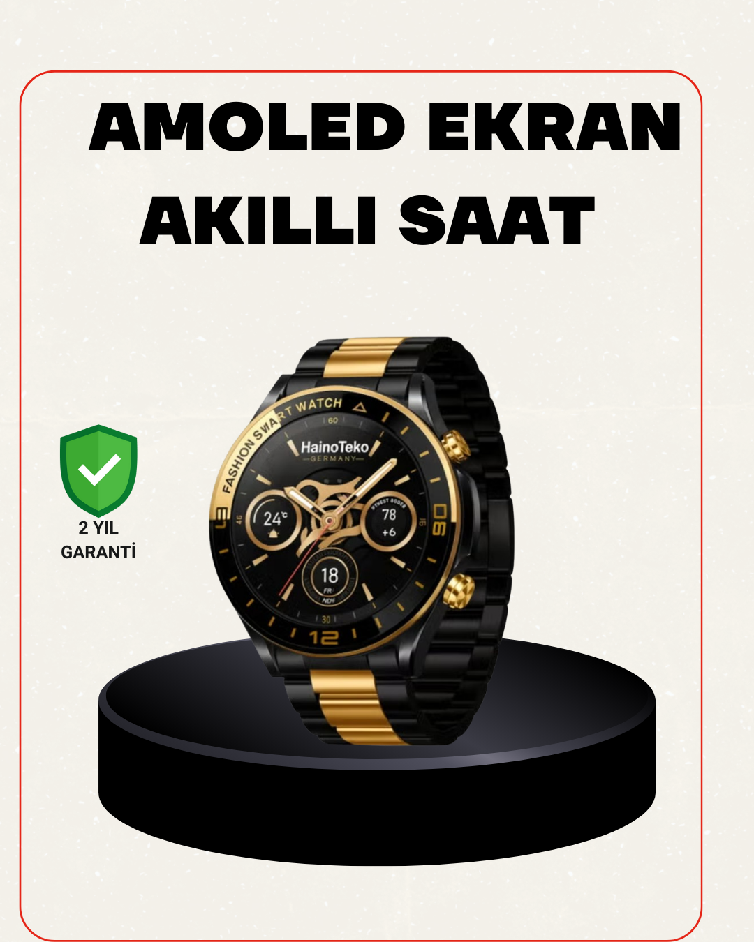 Amoled Akıllı Saat Manyetik Şarj GPS Destekli Spor ve Günlük Kullanım - YamanHobi