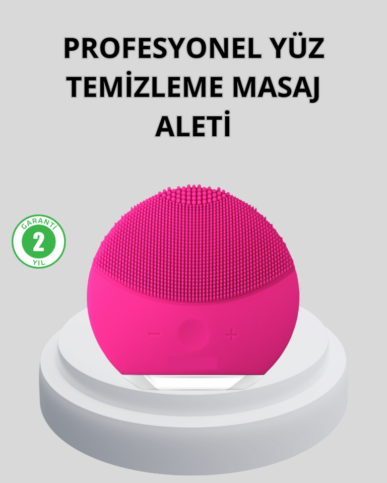 Şarjlı Su Geçirmez Yüz Temizleme ve Masaj Aleti – 3 Fonksiyonlu - Lisinya