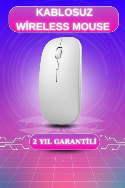 Kablosuz Mouse Fare Şarjlı Bluetooth Wireless Çift Modlu Sessiz ( Lisinya )