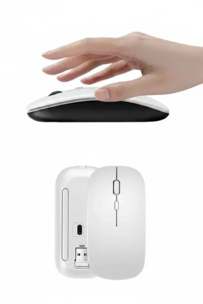 Kablosuz Mouse Fare Şarjlı Bluetooth Wireless Çift Modlu Sessiz ( Lisinya )