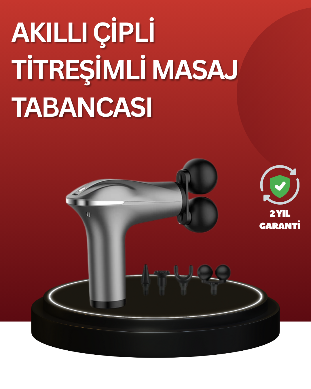 Çok Fonksiyonlu 4 Başlıklı Şarjlı Masaj Aleti Kas Ağrısı Rahatlatıcı - Lisinya