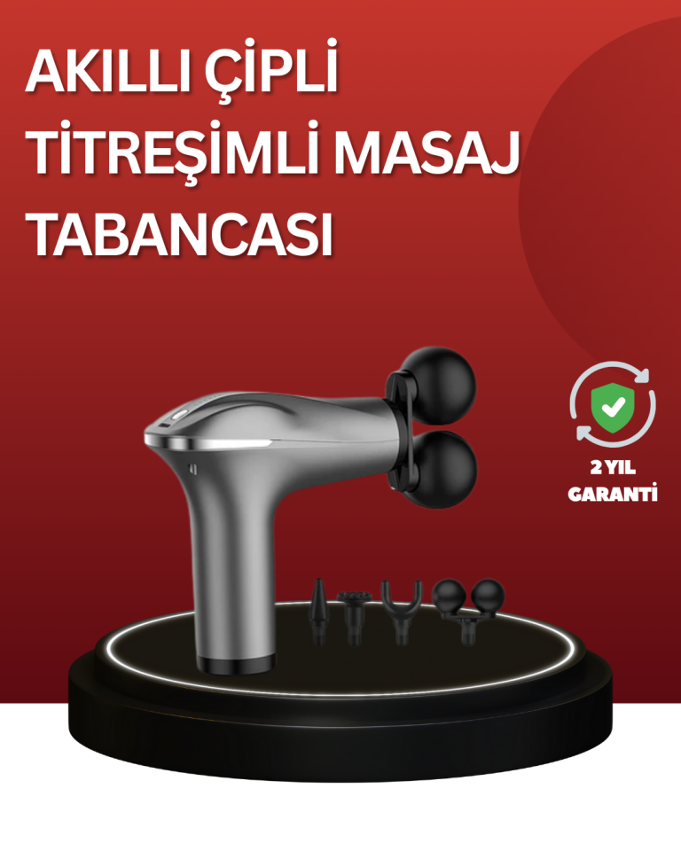 Çok Fonksiyonlu 4 Başlıklı Şarjlı Masaj Aleti Kas Ağrısı Rahatlatıcı - Lisinya