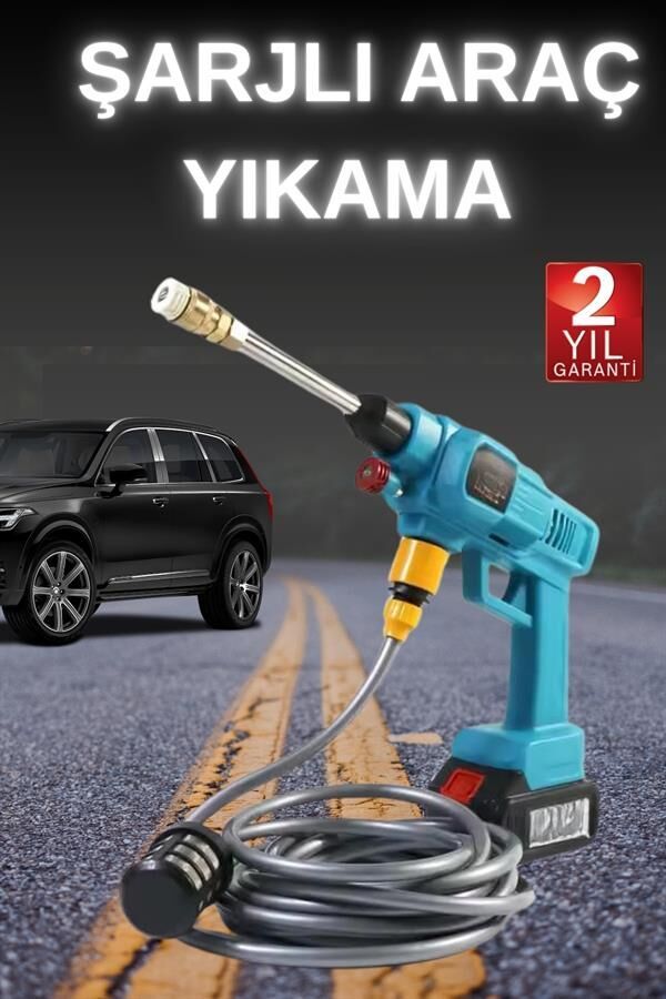 Şarjlı Ve Yüksek Basınçlı Oto Yıkama Makinesi Ve Sulama Tabancası Bahçe Yıkama Makinesi - Lisinya