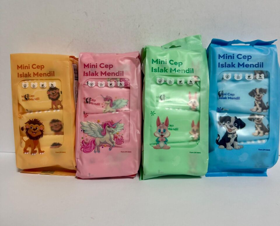 Islak Mendil Mini  4 lü Paket 8 li