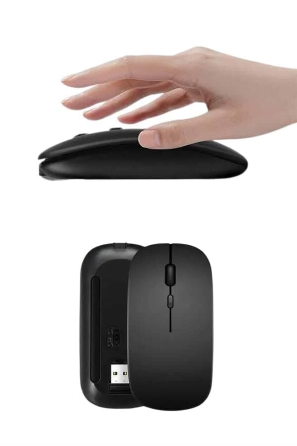 Kablosuz Mouse Fare Şarjlı Bluetooth Wireless Çift Modlu Sessiz - Lisinya