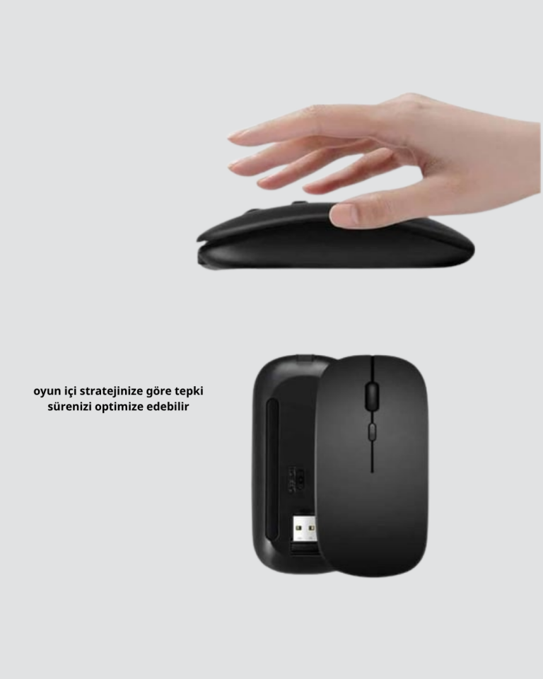 Kablosuz Oyuncu Mouse – Anlık DPI Geçişi, Gelişmiş Sensör, Hassas ve Akıcı Kontrol - Lisinya