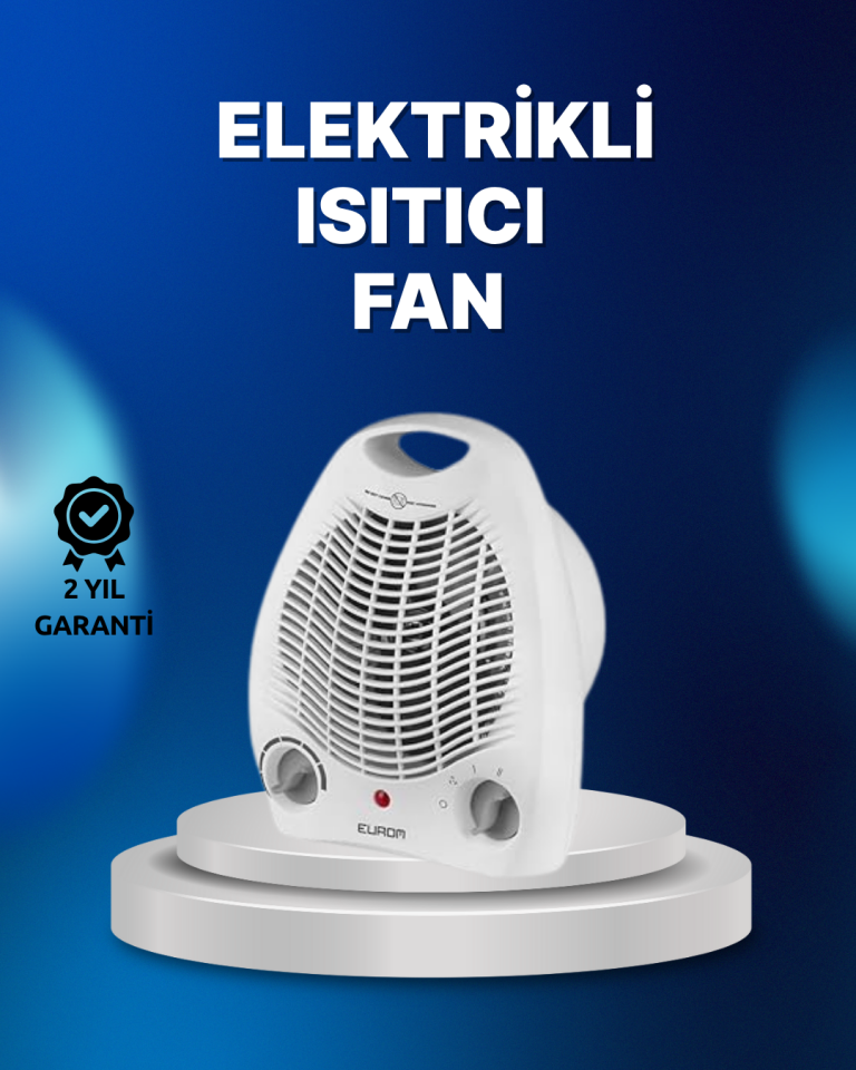 Mini Elektrikli Isıtıcı – 2000W Güç, Fanlı Isıtma, 3 Isı Modu - Lisinya