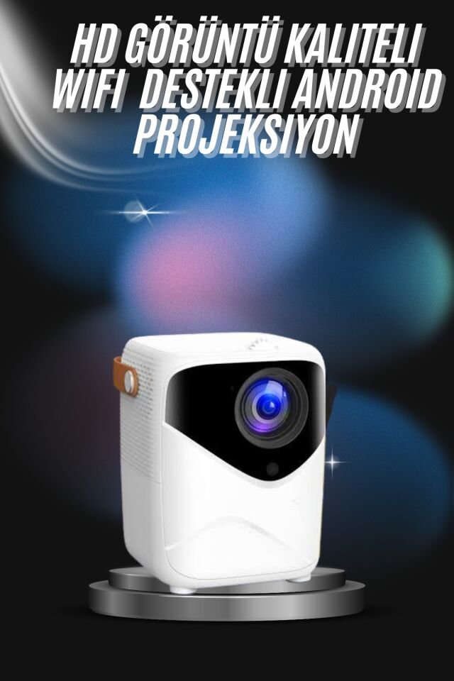 Projeksiyon Ev Sineması Bluetooth 4k HD Kaliteli Görüntü Kumandalı - Lisinya