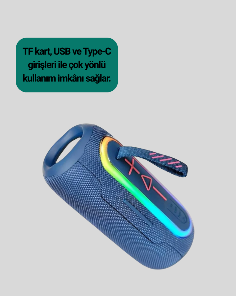 YamanHobi Bluetooth 5.1 Taşınabilir Hoparlör Siyah