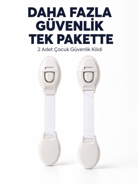 2 Adet Güçlü Yapışkanlı Çocuk Güvenlik Kilidi - Lisinya