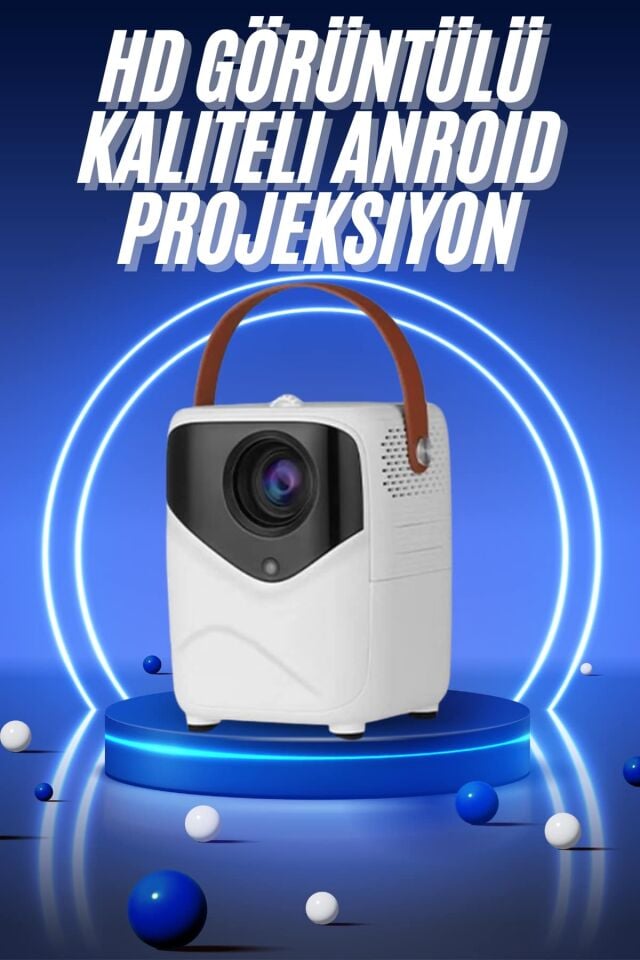 HD Ayaklı Portatif Projeksiyon Cihazı Bluetooth Wifi Akıllı Android İşlemcili - Lisinya