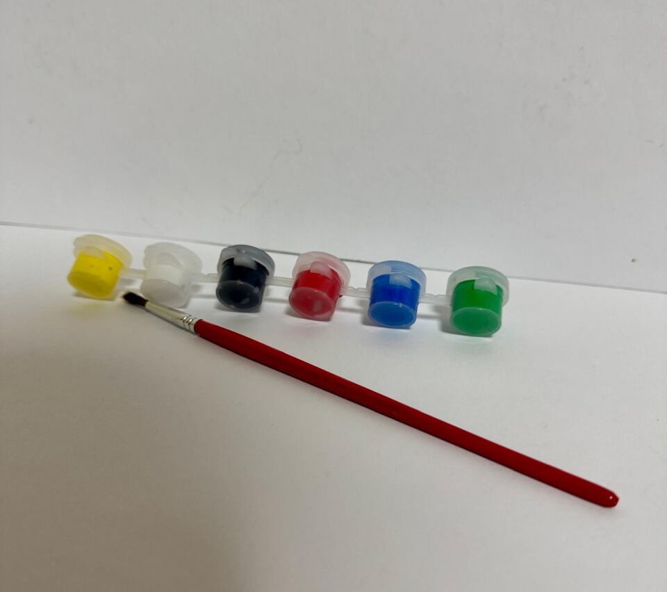 Akrilik Boya  6 lı 3 ml Fırça Hediyeli
