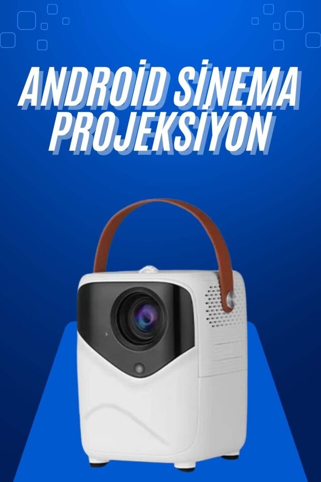 HD Ayaklı Portatif Projeksiyon Cihazı Android İşlemcili Sinema Projektörü - Lisinya