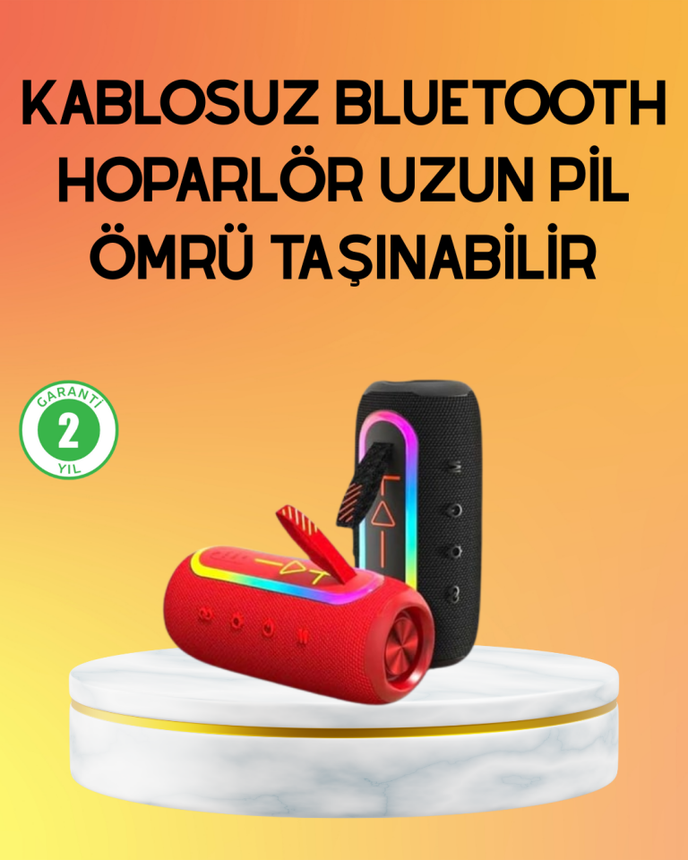Yüksek Ses Kaliteli Kablosuz Hoparlör LED Işıklı - Lisinya