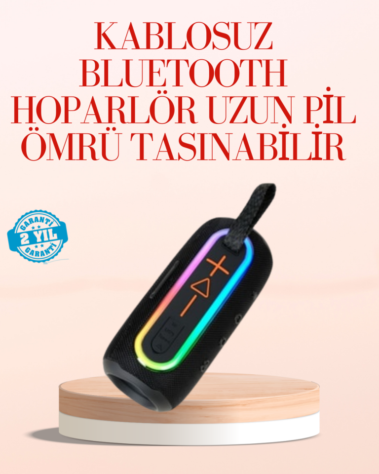 Taşınabilir Bluetooth Hoparlör Kırmızı IP67 Su Geçirmez - Lisinya