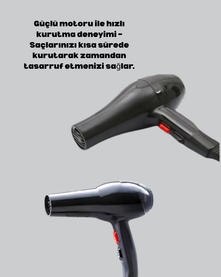 2200W Saç Kurutma Makinesi Soğuk ve Sıcak Üfleme Fonksiyonlu - Lisinya