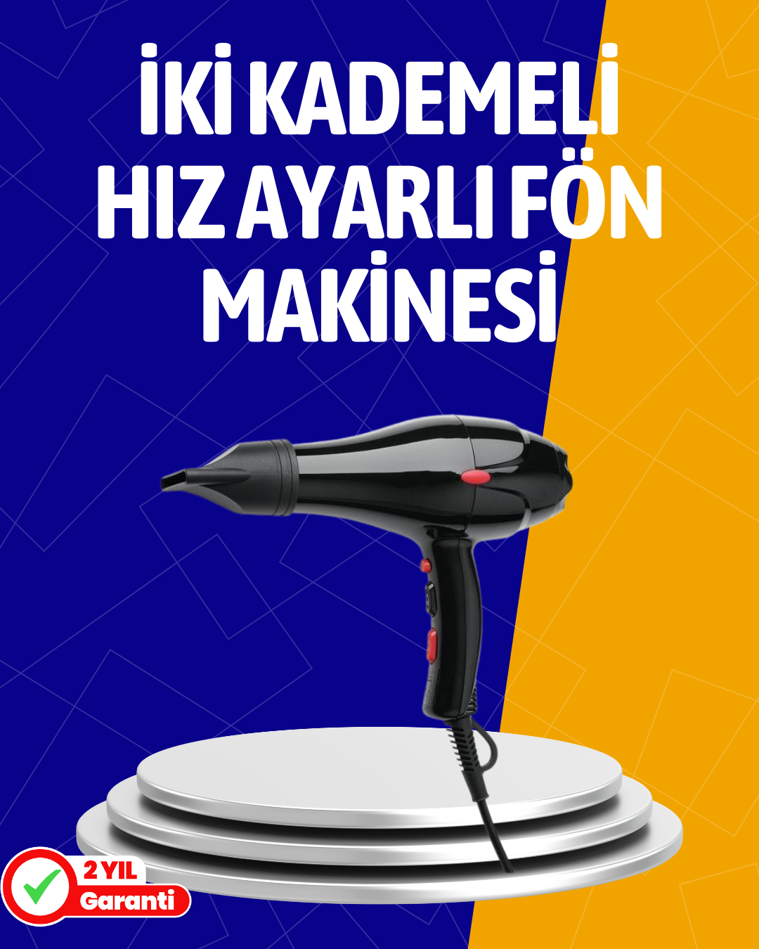 2200W Güçlü Motorlu Ergonomik Fön Makinesi - Lisinya