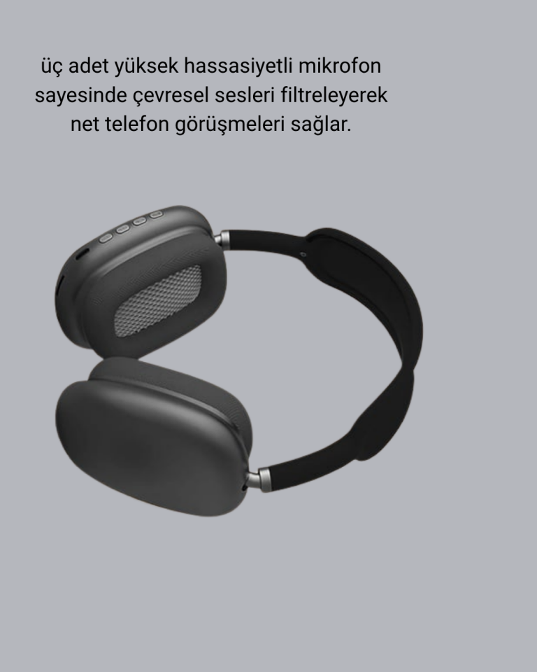 Bluetooth 5.0 Kulak Üstü Kulaklık – Gürültü Engelleme, Uzamsal Ses, Hızlı Şarj - Lisinya