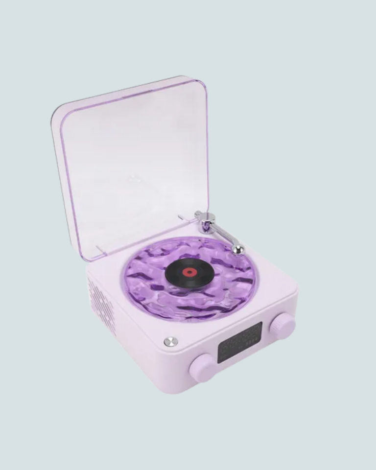 YamanHobi Retro Pikap Bluetooth Hoparlör Projektörlü Mor