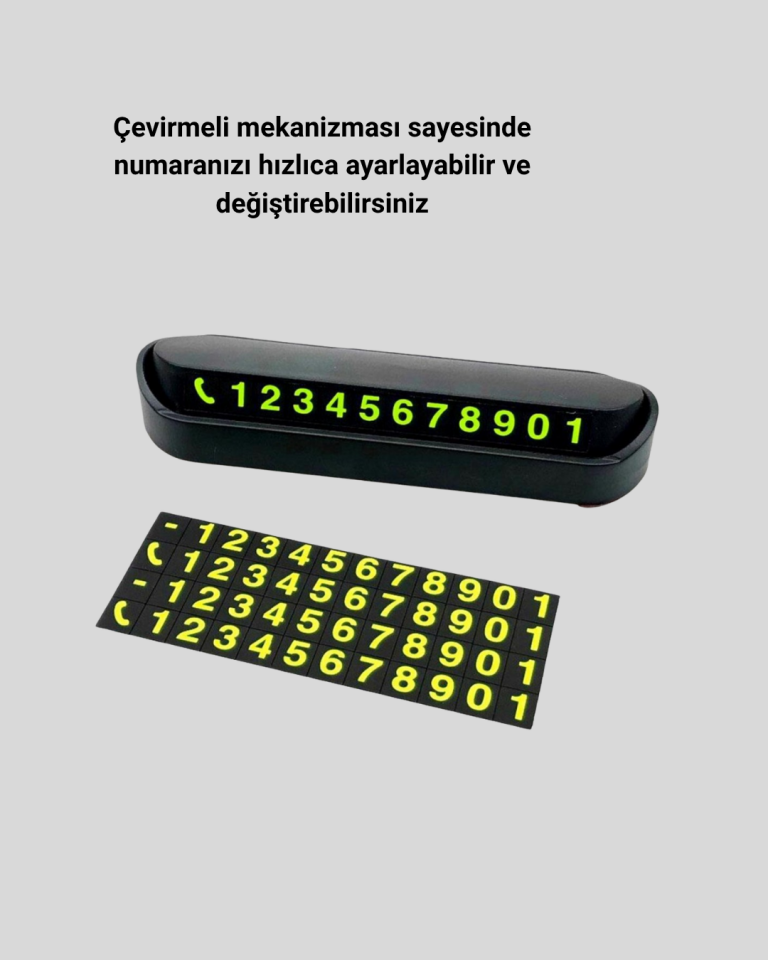 Alüminyum Kasa Gri Çevirmeli Araç İçi Telefon Numaratörü - Lisinya
