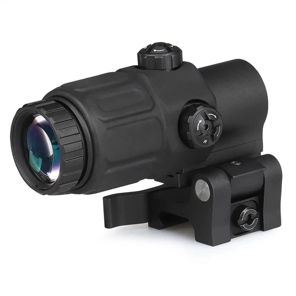 Magnifier 5x Yakınlaştırmalı Dürbün - 22mm Ray Uyumlu, Katlanır Yaylı Ayaklı ( Lisinya )