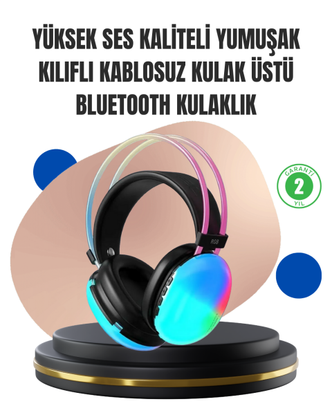 Konforlu Tasarımlı Kablosuz Gaming Kulaklık – Uzun Pil Ömrüyle - Lisinya