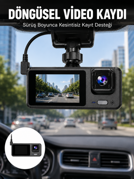 Full HD 3 Kanallı Araç Kamerası – Akıllı Çözümlerle Sürüş Yeni Nesil - Lisinya